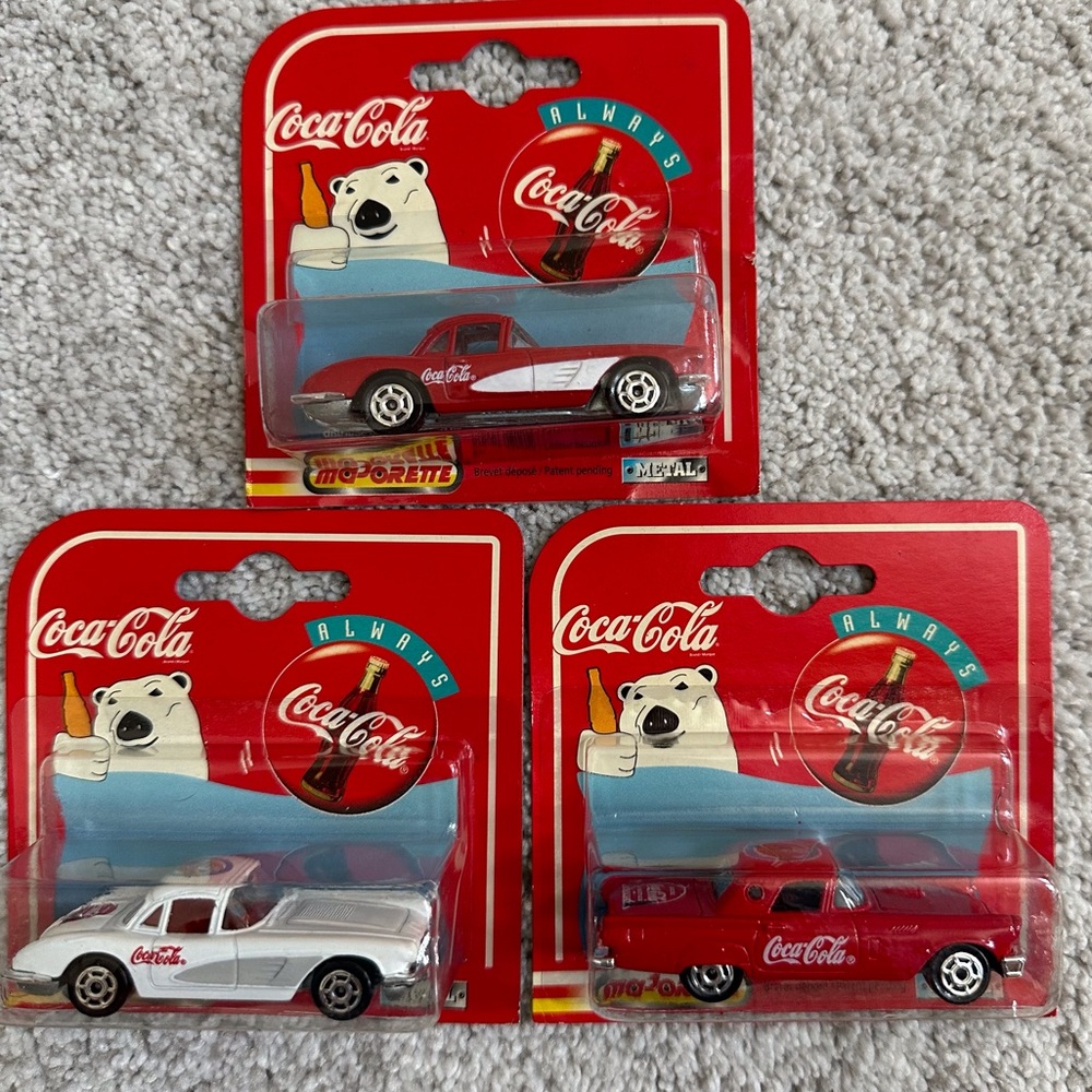 Vintage 1997 Coca Cola Majorette Die Cast Cars